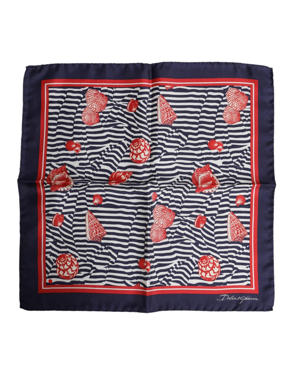 Dolce & Gabbana Multicolor Seashells Square Men Foulard Scarf - Scarves & Shawls