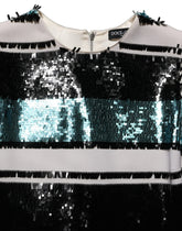 Dolce & Gabbana Multicolor Sequined Sleeveless Shift Dress - IT36|XXS