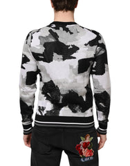 Dolce & Gabbana Multicolor Silk Camouflage Pullover Sweater - Sweaters