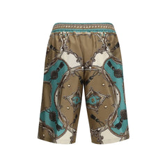 Dolce & Gabbana Multicolor Silk Cargo Shorts - IT48 | M