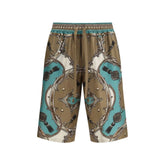 Dolce & Gabbana Multicolor Silk Cargo Shorts - IT48 | M
