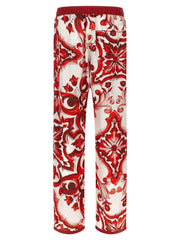 Dolce & Gabbana Multicolor Silk Casual Pants