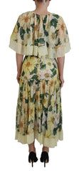 Dolce & Gabbana Multicolor Silk Floral Print Long Maxi Dress - IT36|XXS - Dresses