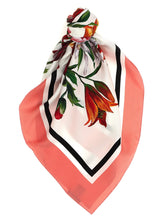 Dolce & Gabbana multicolor silk foulard featuring a vibrant Mediterranean-inspired floral and geometric print.