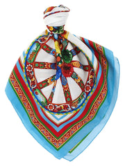 Lenço de seda multicolorido Dolce & Gabbana