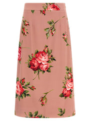 Dolce & Gabbana Multicolor Silk Midi Skirt