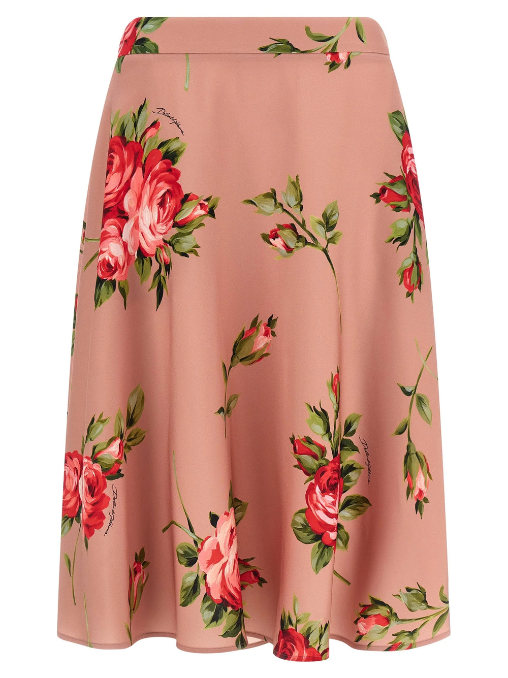Dolce & Gabbana Multicolor Silk Midi Skirt - IT48