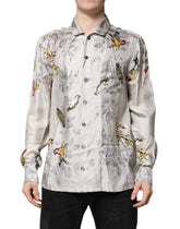 Dolce & Gabbana Multicolor Silk Printed Button Down Shirt - Shirts