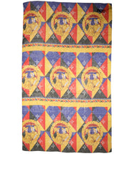Dolce & Gabbana Multicolor Silk Printed Shawl Stole Scarf