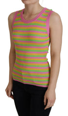Dolce & Gabbana Multicolor Silk Vest Pullover Tank Top - Tank Tops