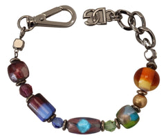 Dolce & Gabbana multicolor Silver Chain Brass Beaded Lobster Clasp Bracelet - Bracelets