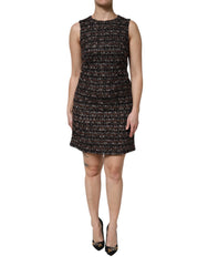 Dolce & Gabbana Multicolor Sleeveless Mini Tweed A-line Dress - IT38 | XS - Dresses
