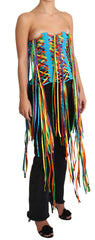 Dolce & Gabbana Multicolor Strings Bustier Polyester Corset Top - Blouses