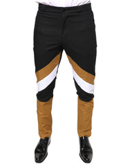 Dolce & Gabbana Multicolor Stripe Skinny Cotton Pants - Trousers