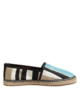Dolce & Gabbana Multicolor Stripes Canvas Flat Espadrille Shoes - EU41/US8 - Flats