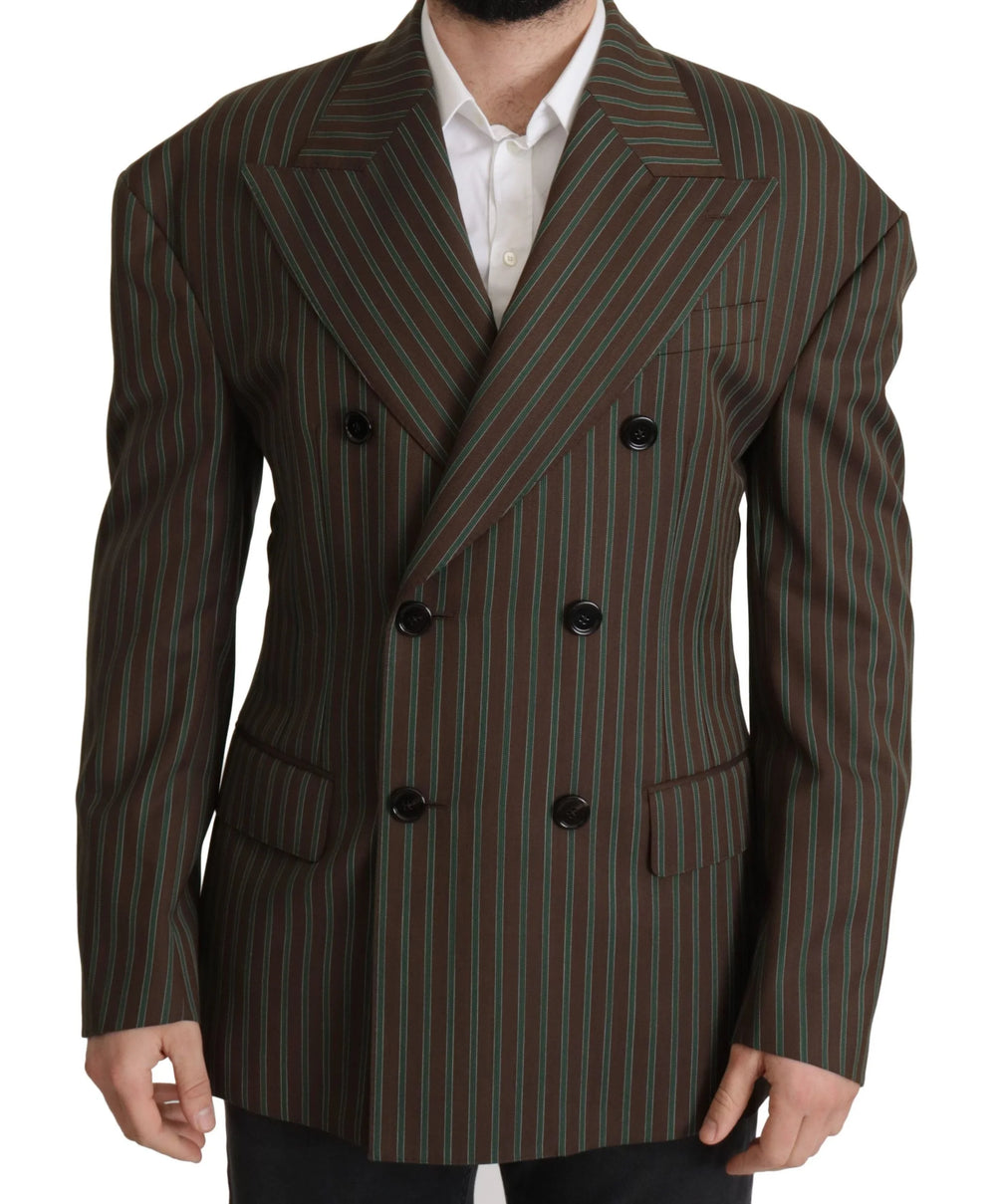 Dolce & Gabbana Multicolor Stripes Double Breasted Blazer - IT50 | L