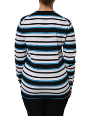 Dolce & Gabbana Multicolor Stripes Long Sleeves V-neck Top - IT38 | XS - Sweaters
