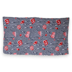 Dolce & Gabbana Multicolor Stripes Seashells Beach Towel - Beach Towels