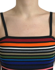 Dolce & Gabbana Multicolor Stripes Spaghetti Strap Tank Top - Tank Tops