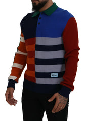Dolce & Gabbana Multicolor Stripes Wool Pullover Sweater - IT48 | M - Sweaters