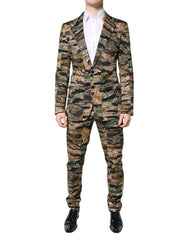 Dolce & Gabbana Multicolor TAORMINA Single Breasted 2 Piece Suit - IT48 | M - Pant Suits