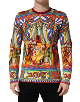 Dolce & Gabbana Multicolor Teatro Dei Pupi Men Long Sleeves T-shirt