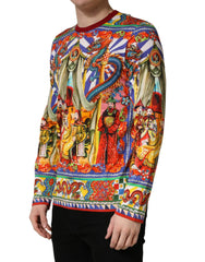 Dolce & Gabbana Multicolor Teatro Dei Pupi Men Long Sleeves T-shirt