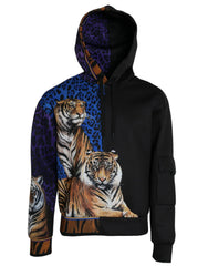 Dolce & Gabbana Multicolor Tiger Hooded Sweatshirt Sweater - IT44 | XS - Hoodies