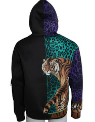 Dolce & Gabbana Multicolor Tiger Hooded Sweatshirt Sweater - IT44 | XS - Hoodies