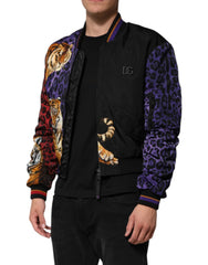 Dolce & Gabbana Multicolor Tiger Print Men Bomber Jacket - IT44 | XS - Bomber Jackets