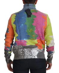 Dolce & Gabbana Multicolor Turtleneck Pullover Mohair Sweater - Sweaters