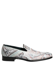 Dolce & Gabbana Multicolor Velvet Baroque Dress Loafers Shoes - EU44/US11