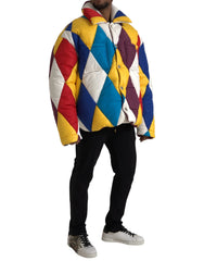 Dolce & Gabbana Multicolor Windbreaker Puffer Jacket Men - IT52 | XL - Windbreakers