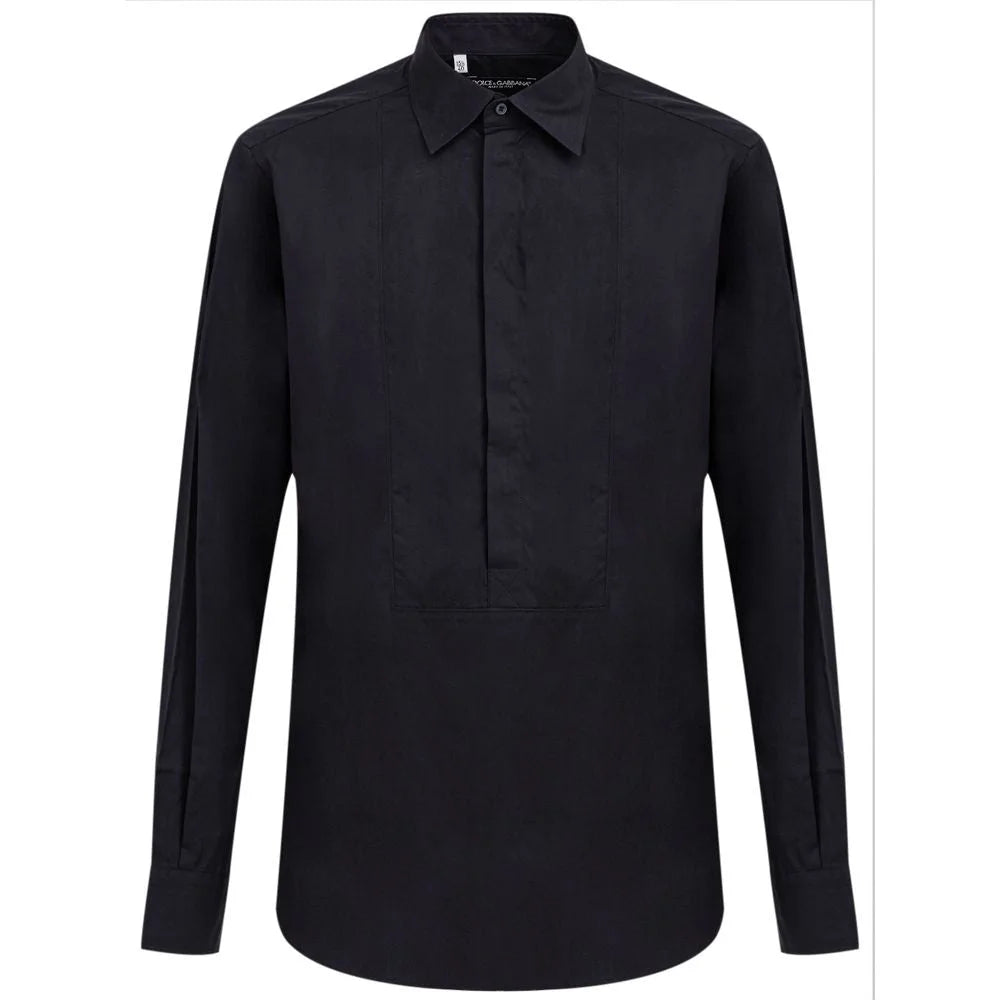Dolce & Gabbana Navy Blue Cotton Shirt - IT40 | M - Shirts