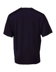 Dolce & Gabbana Navy Blue DG Logo Cotton Crew Neck T-shirt - T-Shirts
