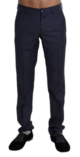 Dolce & Gabbana Navy Blue Dress Formal Men Trouser Pants - IT44 | XS - Trousers