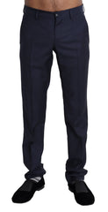 Dolce & Gabbana Navy Blue Dress Formal Men Trouser Pants - IT44 | XS - Trousers