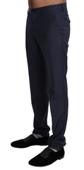 Dolce & Gabbana Navy Blue Dress Formal Men Trouser Pants - IT44 | XS - Trousers