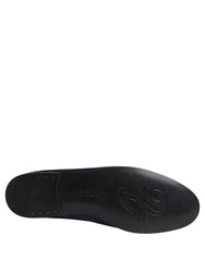 Dolce & Gabbana Navy Blue Satin DG Logo Dress Loafers Shoes - EU44/US11