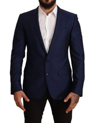 Dolce & Gabbana Navy Blue Slim Fit Jacket MARTINI Blazer - IT48 | M