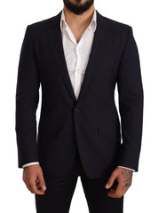 Dolce & Gabbana Navy Blue Wool Slim Fit MARTINI Blazer - IT48 | M - Sport Jackets