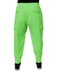 Dolce & Gabbana Neon Green Cargo Jogger Men Sweatpants Pants - Joggers