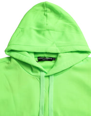 Dolce & Gabbana Neon Green Hooded Top Pullover Sweater - IT54 | XL - Hoodies