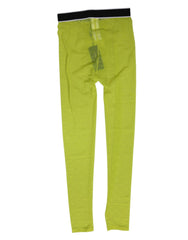Dolce & Gabbana Neon Green Nylon Logo Lace Leggings Pants Underwear - IT2 | S - Thigh Slimmers