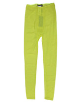 Dolce & Gabbana Neon Green Nylon Logo Lace Leggings Pants Underwear - IT2 | S - Women’s Underpants