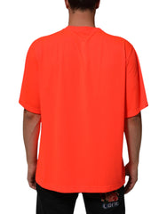 Dolce & Gabbana Neon Orange Polyester Men Crew Neck T-shirt - IT56 | XXL - T-Shirts