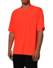 Dolce & Gabbana Neon Orange Polyester Men Crew Neck T-shirt - IT56 | XXL - T-Shirts