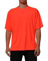 Dolce & Gabbana Neon Orange Polyester Men Crew Neck T-shirt - IT56 | XXL - T-Shirts