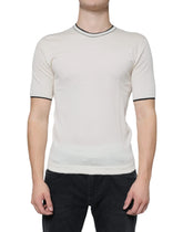 Dolce & Gabbana Off White Cashmere Short Sleeves T-shirt - IT44 | XS - T-Shirts