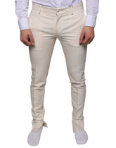Dolce & Gabbana Off White Chino Wool Skinny Pants - IT48 | M - Chinos